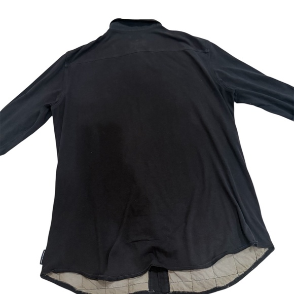 Armani Exchange Slim Ajustee Black Longsleeve Collar Shirt - Picture 2 of 7